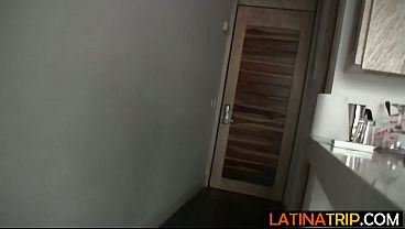Latin babe grabbed big cock and sucked it before hardcore pussy fucking