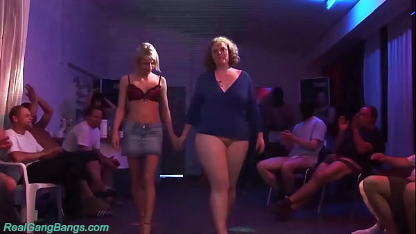 German Plumper Redhaed MILF Enjoys with Her Skinny Girlfriend First Time a Extreme Rough Sexclub Groupsex Fuck Party