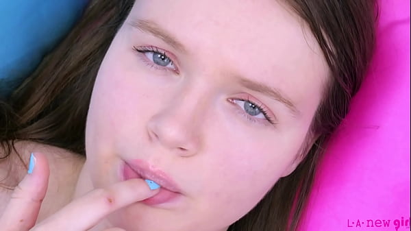 Pretty teen model naked close-up