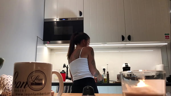 Petite and Horny Tattooed Brunette throws a House Party for a Try on Haul with Thongs and No Panties