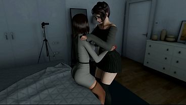 Petite STEPMOM strapon fucked by big Stepdaughter
